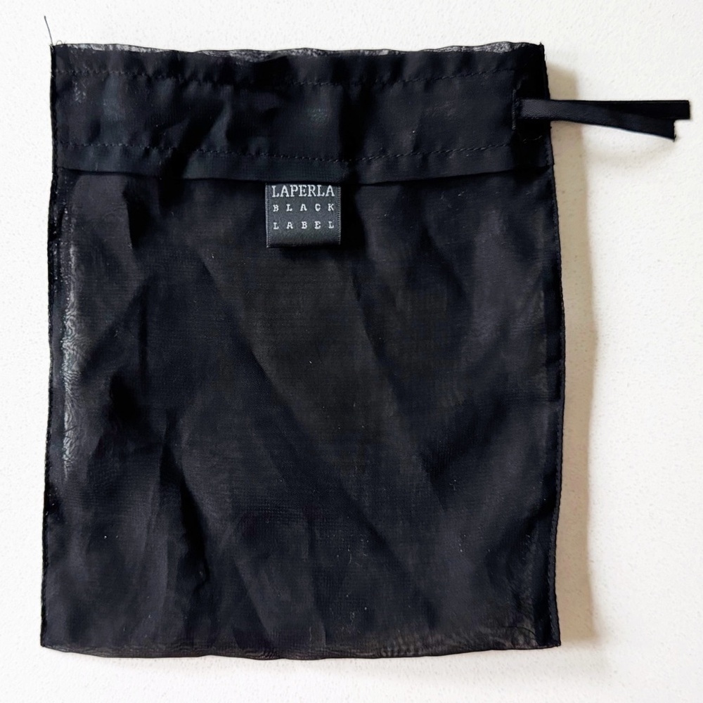 La Perla Black Mesh Storage Bag